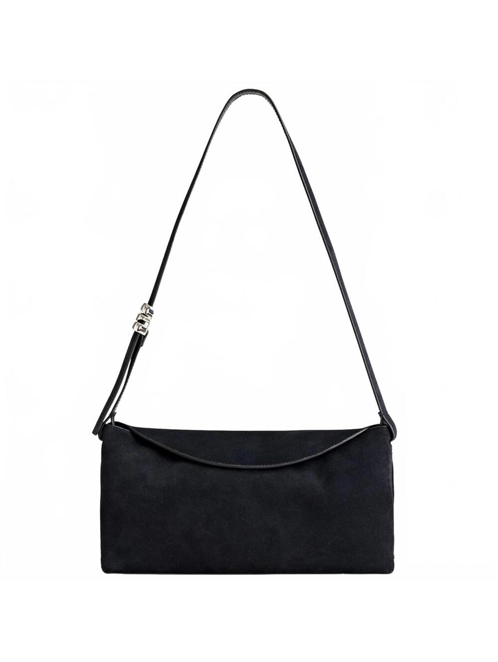 Madewell The Date Night Shoulder Bag in Suede NWOT Juniper Berry Blue